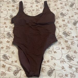 Classic Scoop One-Piece Swimsuit - Chocolate Brown
